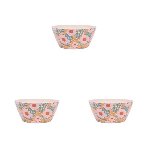 3PK Splosh Picnic Spring Floral Melamine Salad Bowl 24.5cm