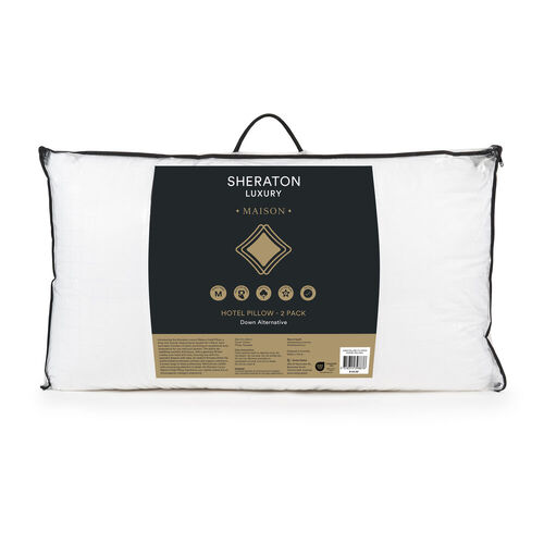 2pc Sheraton Luxury Maison King Size Hotel Pillow White