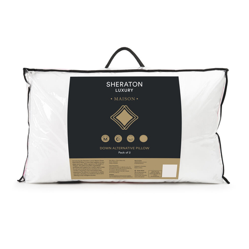 2pc Sheraton Luxury Sanctuary Down Alternative Pillow 750 Gram Fill