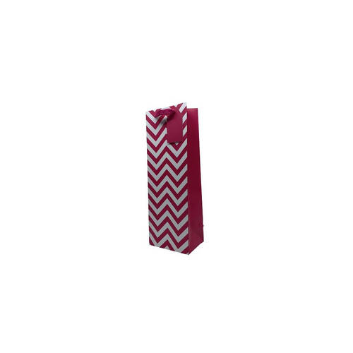 12pc Winex Wine Bottle Paper Bag Gift Wrapping Pink Chevron