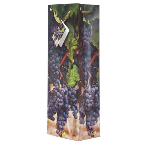 12pc Winex Grapes Gift Bottle Bag 210gsm Paper 12x36cm