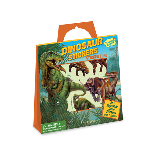 Peaceable Kingdom Kids Reusable Sticker Dinosaur Scene w/ Tote 3y+