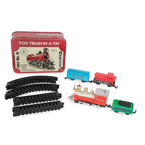 Funtime Gifts Battery Powered Train In A Tin Toy 8y+