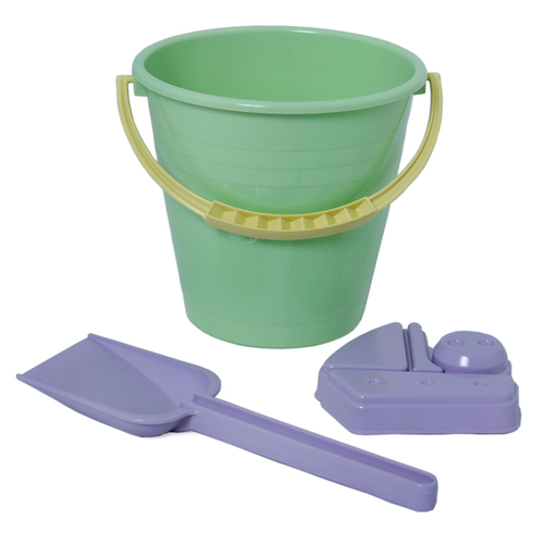 3pc Plasto I'm Green Bucket Set Sand Pit Toy Kids 1y+