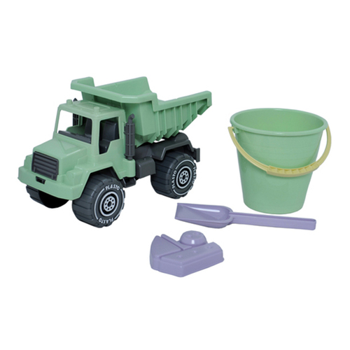 4pc Plasto I'm Green Sand Set w/ Tipper Truck Toy Kids 1y+