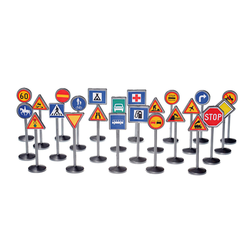 24pc Plasto Road Traffic Signs Kids/Children Toy 1y+