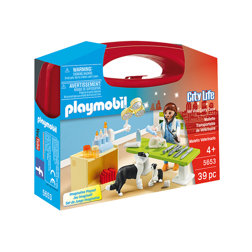 Playmobil Vet Visit Carry Case Kids/Childrens Toy Playset 4+