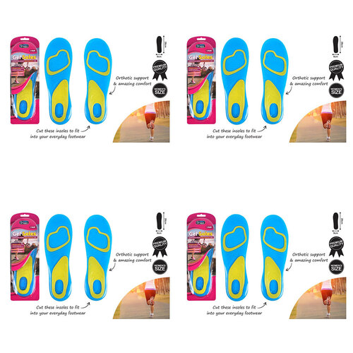 4PK Home Expression Training Shoe Gel Insoles Female 28 X 9Cm 130G