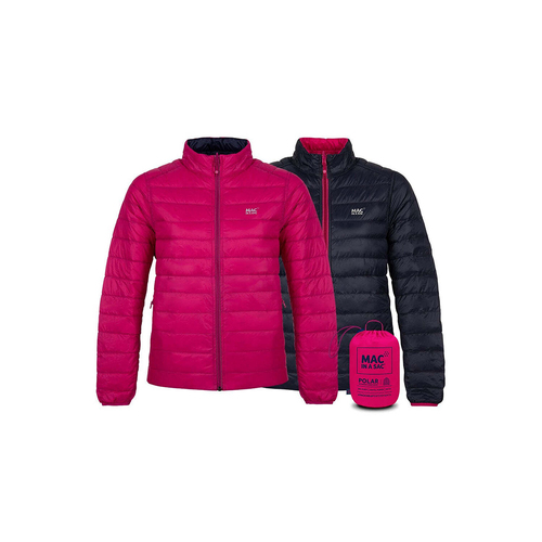 Mac In A Sac Adults Ladies Polar Reversible Down Jacket - Fuchsia/Navy - AU8