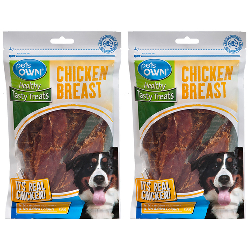 2PK Pets Own Chicken Breast Healthy Tasty Dog Treats 120g