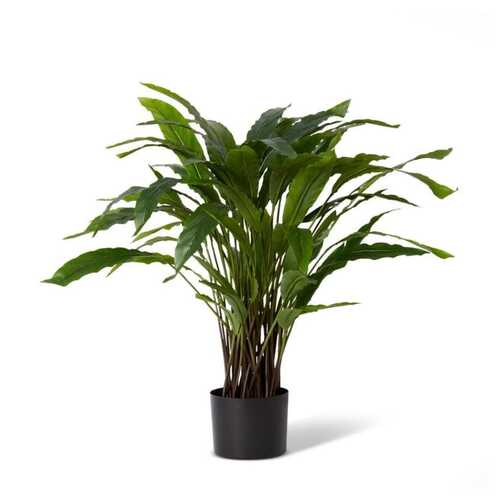 E Style 60cm Calathea Velvet Potted Artificial Plant Decor - Green