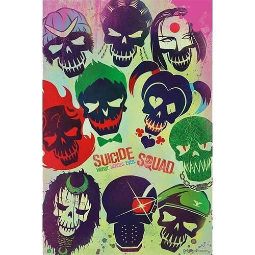 Suicide Squad Move Skulls Poster Wall Decor 91x61cm