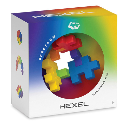 Plus Plus Hexel Fidget Toy Spectrum 6-Interconnected Blocks 3y+