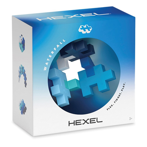 Plus Plus Hexel Fidget Toy Waterfall 6-Interconnected Blocks 3y+