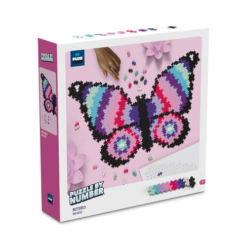 800pc Plus-Plus Puzzle by Number Butterfly Kids Creative Toy 7y+