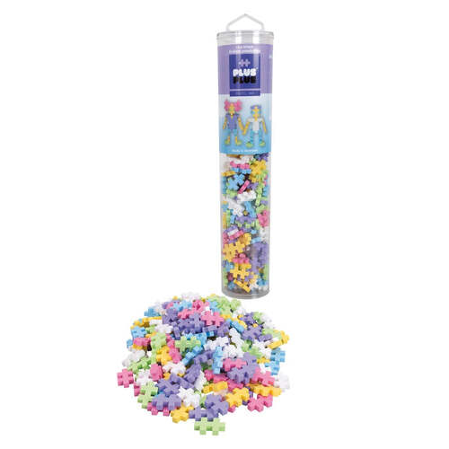 240pc Plus-Plus Pastel Mix Tube 2D Building Puzzle Toy 5y+