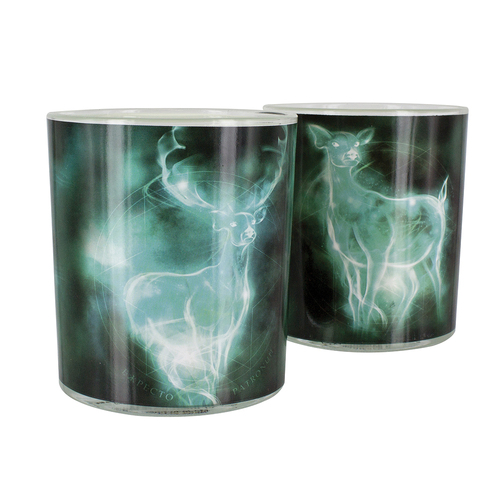 2pc Paladone 9cm Harry Potter Patronus Glasses Water/Juice Drinking Cup