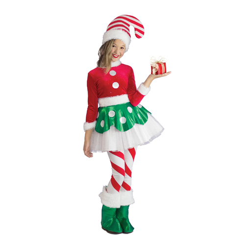 Princess Paradise Candy Cane Elf Princess Dress Up Costume - Size M