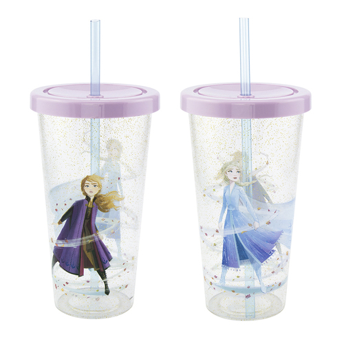 2PK Paladone 600ml Frozen 2 Cup Kids/Children Drinking Tumbler w/ Straw