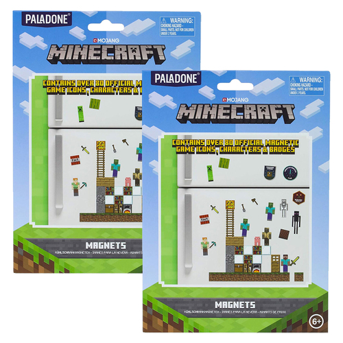 2PK Minecraft Build A Level Magnets Kids/Childrens Toy 3+