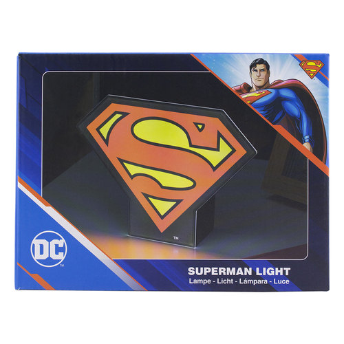 Paladone 17cm Superman Themed Box Light Kids/Children Bedroom Lamp