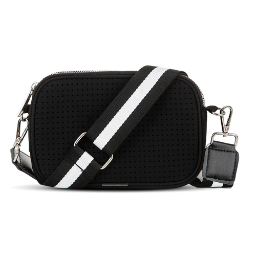 Punch Premium Double Zip Crossbody Bag Black