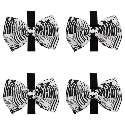 4PK Eco-Pup Themed Dog/Pet Dress Up Costume Bow Tie Monochrome 