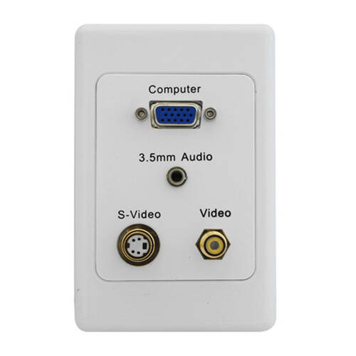 Pro2 VGA/S-Video/Composite Video 3.5mm Audio - Clipsal Wall Plate