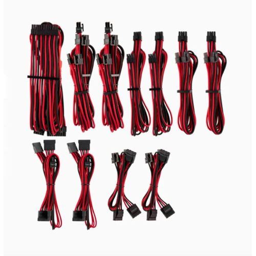 Corsair Type 4 Individually Sleeved DC Cable Pro Kit for PSU - Red/Black