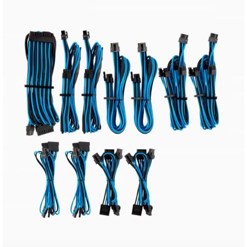 Corsair Type 4 Individually Sleeved DC Cable Pro Kit for PSU - Blue/Black