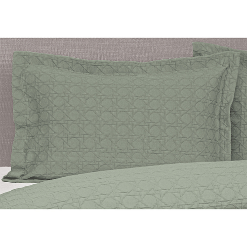 2PK Jason Commercial Villa Matelasse Pillow Sham 48x73cm Sage