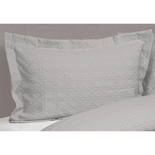 2PK Jason Commercial Villa Matelasse Pillow Sham 48x73cm Silver