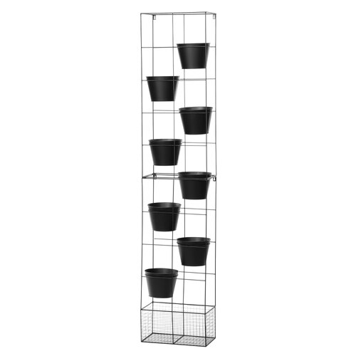 9pc Cooper & Co. Vertical Indoor Plant Stand Metal Black 192cm