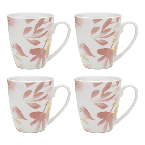 4pc Porto Botany Floral Mugs/Drinking Cups Set 280ml