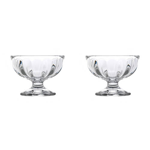 2x 4pc Port Soda Lime Glass Dessert Ice Cream Cup 12cm/130ml - Clear