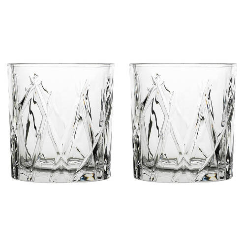 2x 6pc Porto Riley Soda Lime Glass Tumblers Drinkware Set 280ml Clear