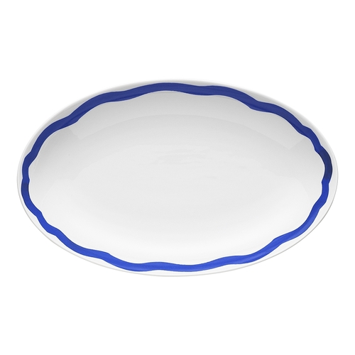 Porto La Mer 32cm Porcelain Oval Serving Platter - Indigo