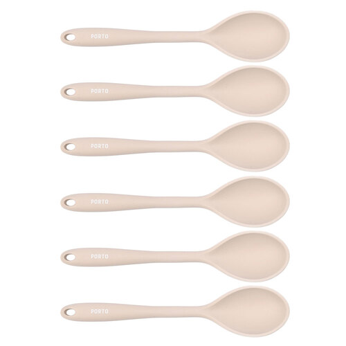 6PK Porto Zest Silicone 27cm Serving Spoon Kitchen Utensil