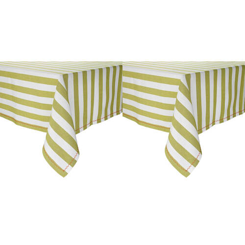 2PK Porto Lola Polycotton Table Cloth Kitchen/Dining Decor 150x230cm Lime