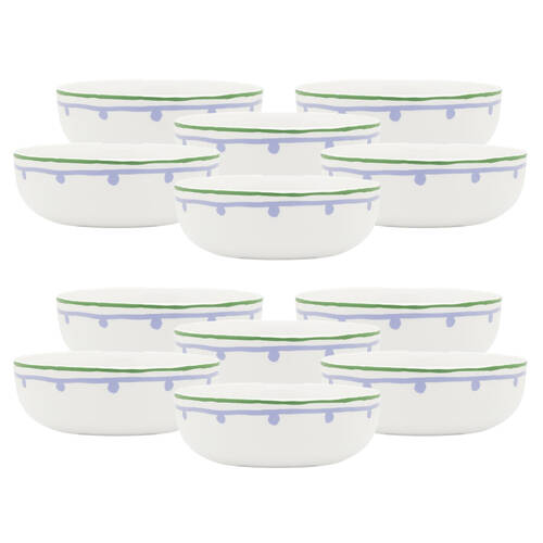 12PK Porto Fiesta Porcelain Cereal Bowl 15.5cm Round - Lilac