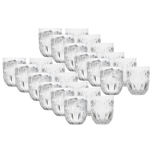 12PK Porto Lima Plastic Tumbler Cup Drinkware 300ml Clear