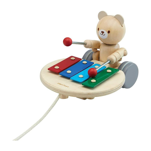 Plan Toys PullAlong Musical Bear Kids/Childrens Toy Playset 12m+