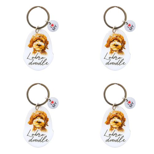 4PK Splosh Pet Labradoodle Keyring/Keychain Hanging Accessory 4x8.5cm