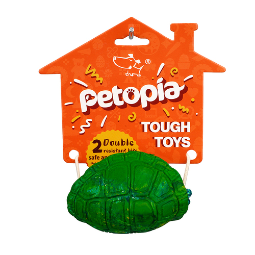 Petopia Ultra Tough Rubber Titan Turtle Dog Toy Small - Assorted