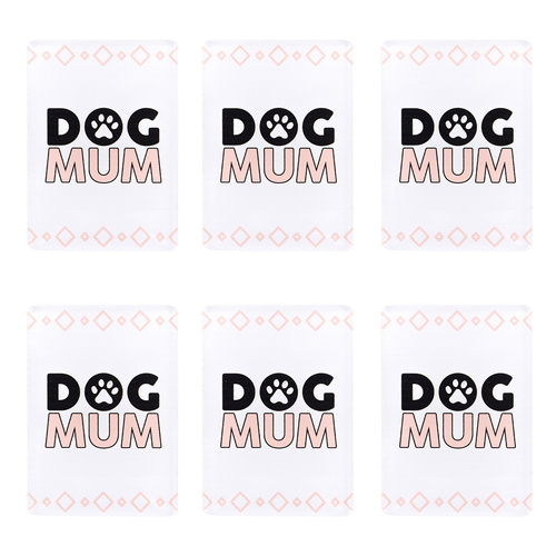 6PK Splosh Pet Lovers Dog Mum 7cm Acrylic Magnet Fridge Decor - White