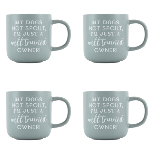 4PK Splosh Pet Lovers Well Trained Ceramic Mug Drinkware 12x9cm - Blue