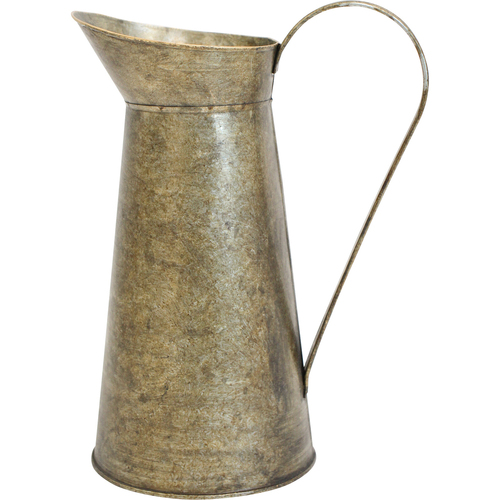 LVD Metal Jug Antique Garden/Yard Tabletop Decor 25cm - Gold