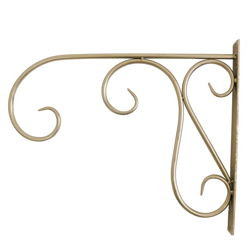 LVD Metal XL Lantern Wall Bracket Garden Decor 45cm - Gold