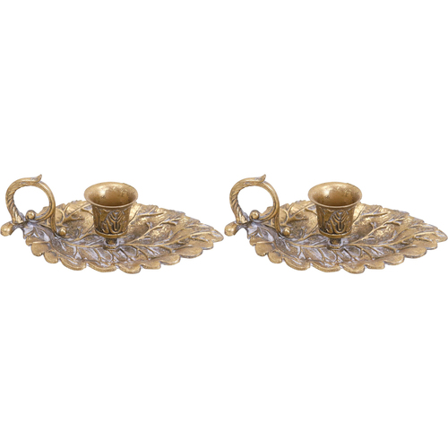 2PK LVD Candle Holder Leaf Decorative Ornament Home Lounge Decor