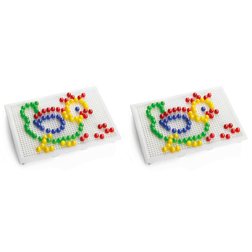 2x 100pc Quercetti Quercetti Plastic Peg Board Toy 3-6y+